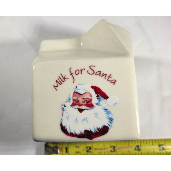 Milk For Santa Ceramic Milk Carton By Kringles Kitchen christmas vase decor - Picture 7 of 7